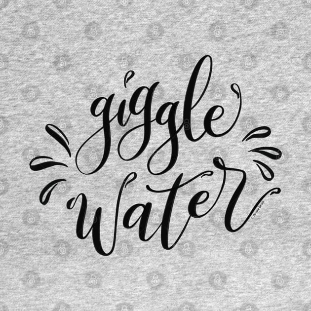 Giggle Water Hand Letter Black Design by DoubleBrush